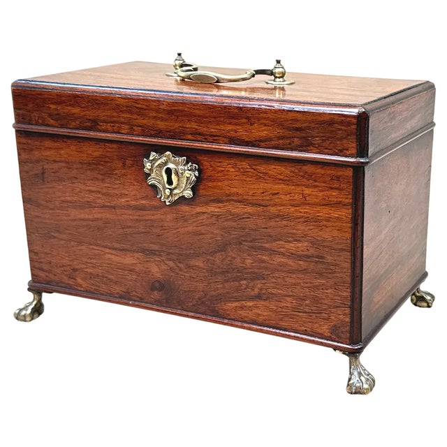 18th Century Padouk Wood Tea Caddy, 1770 For Sale