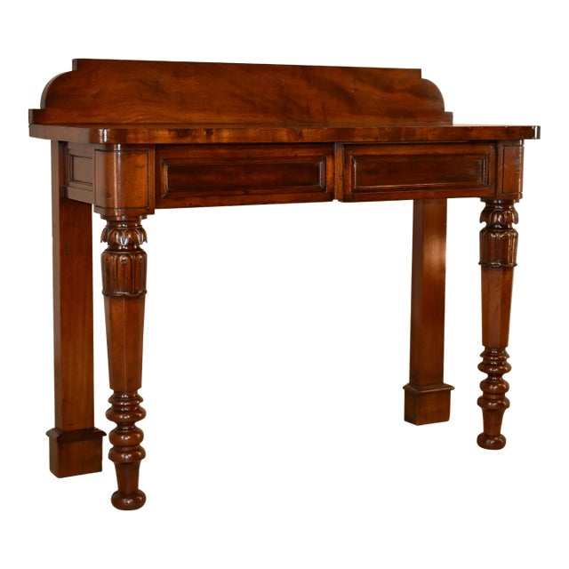 19th Century English Mahogany Console For Sale