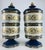 Mid-Century Vintage Cobalt Blue and Gold Italian Porcelain Jars With Lids. For Sale - Image 4 of 11