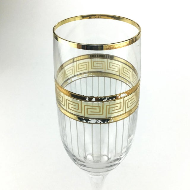 MCM Crystal Toasting Champagne Flutes For Sale - Image 4 of 8