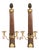 Large Tuscan Empire Giltwood and Faux Porphyry Wall Sconces, Set of 2 For Sale