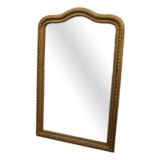 Large 19th Century Gilded Stucco Mirror For Sale