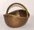 Figurative 50s Ramon Ramirez Style Arts & Crafts Heavy Brass Basket Planter Hammered Patina For Sale - Image 3 of 14