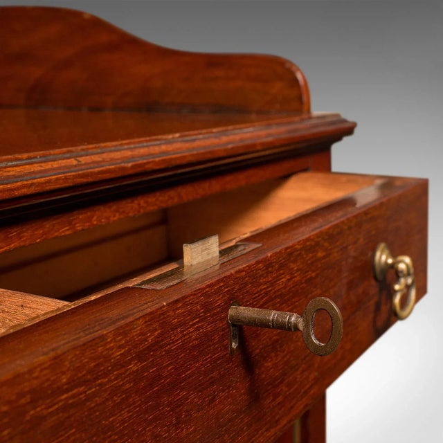 1910s Antique Edwardian English Gentleman's Side Cabinet For Sale - Image 10 of 13