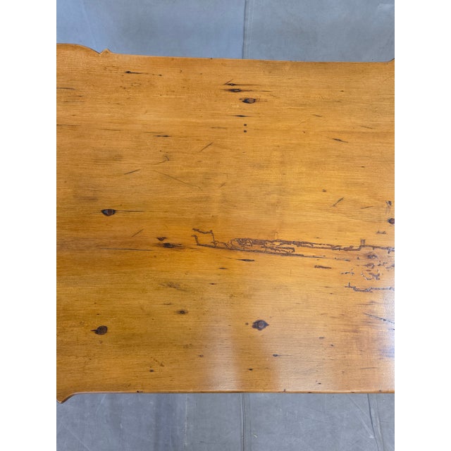 Antique New England Queen Anne Beechwood Tea Table, Porringer-Top, Circa 1800 For Sale - Image 14 of 14
