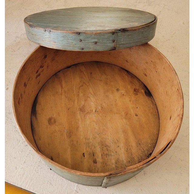 Late 19th Century 19thc Original Painted Blue / Aqua Pantry Box For Sale - Image 5 of 6