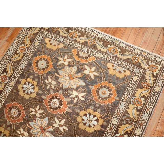Brown Early 20th Century Brown Persian Veramin Rug - 4'6" x 6'5" For Sale - Image 8 of 10
