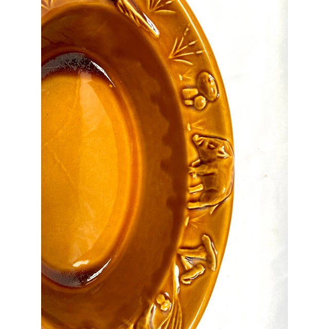 Green Mid-Century French Embossed Wild Game Casserole Dish For Sale - Image 8 of 10