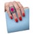 Late 20th Century Bochic “Capri” Vintage Ruby & Blue Topaz Ring Set In 18K Gold & Silver For Sale - Image 5 of 11