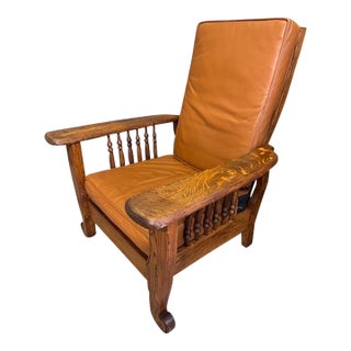 Antique 1900's Mission Style - Morris Reclining Chair For Sale