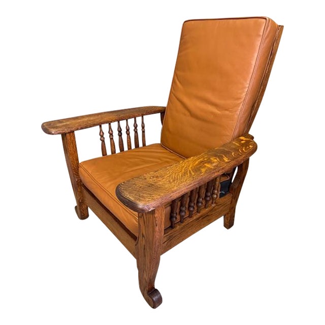 Antique 1900's Mission Style - Morris Reclining Chair For Sale