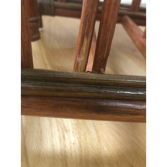 Brown Vintage Rattan Magazine Rack For Sale - Image 8 of 8