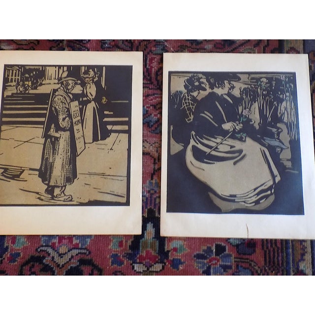Antique 19th Century Wm Nicholson "London Types" Lithographs With Several W.E.Henly Quatorzains -Set of 6 For Sale - Image 4 of 7