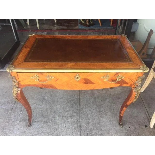 Early 19th Century French Bronze Mounted Single Drawer Writing Table For Sale - Image 10 of 10