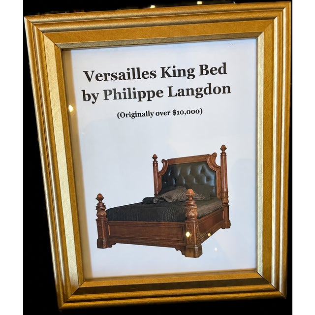 Coffee Philippe Langdon Versailles California King Bed & Pulaski Bedside Chests – 3 Pieces For Sale - Image 8 of 9