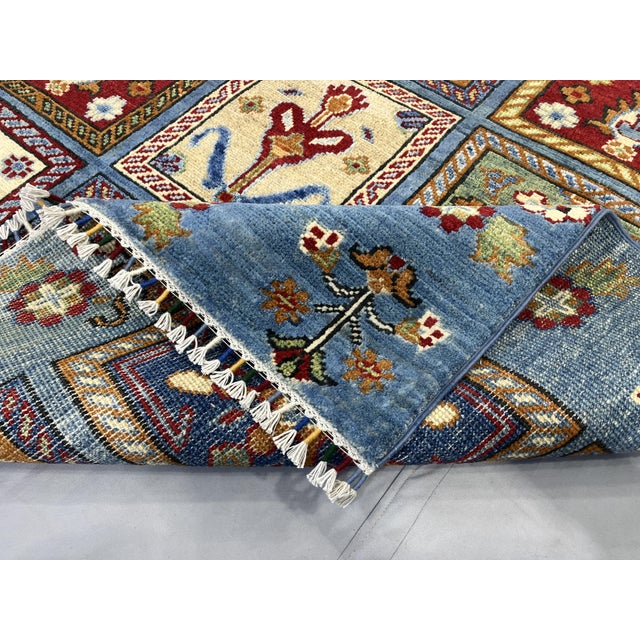Blue Four Seasons Bakhtiari Design Wool Rug, 5' X 6'6" For Sale - Image 13 of 14
