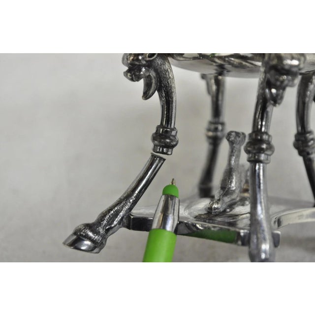 Antique Reed & Barton English Regency Figural Bread Basket With Whippet Dog Base For Sale - Image 14 of 18