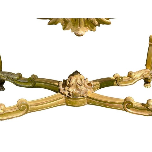 Napoleon III Gilded Wood Center Table For Sale - Image 6 of 12