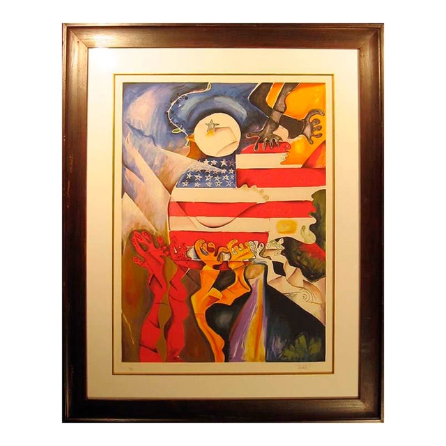 Alexandra Nechita "Peace Collector" Original Lithograph For Sale