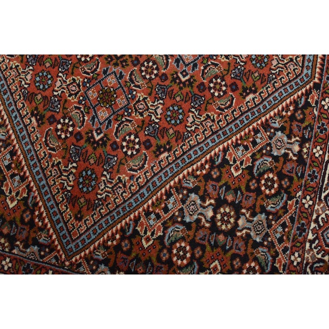 Fine Bidjar Rug 2’10” X 4’11” Red Wool Traditional Hand-Knotted Carpet For Sale - Image 4 of 12