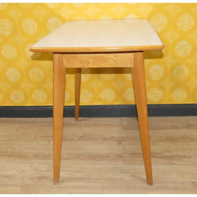 1950s Vintage Kitchen Table in Wood, 1950s For Sale - Image 5 of 11