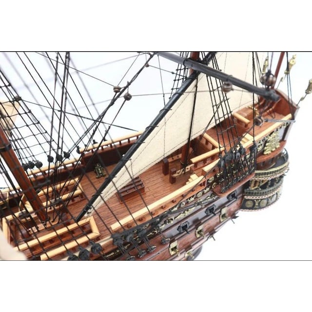 Not Yet Made - Made To Order Exquisite Handcrafted 17th Century San Felipe Spanish Galleon Model – Museum Quality Nautical Decor For Sale - Image 5 of 11