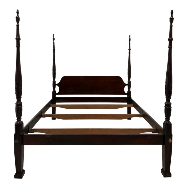 Drexel Heritage King Size Four Poster Rice Bed Vintage 18 Th Century For Sale