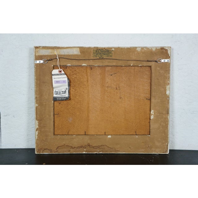 Antique James Craig Nicoll Autumn Forest Original Oil Painting on Paper 20", Framed For Sale - Image 10 of 12