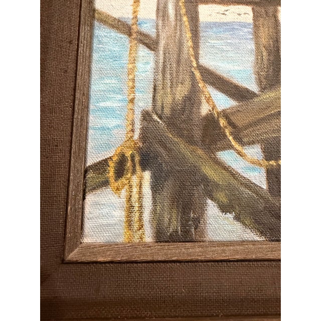 Enhance your coastal or rustic decor with this striking original oil painting on canvas. The artwork beautifully captures...