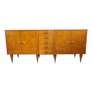 1940s French Art Deco ''Sunburst'' Sideboard or Credenzas For Sale