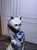 Mid-Century Modern Vintage MCM Blue White Porcelain Cat Figurine Hand Painted Thailand For Sale - Image 3 of 8