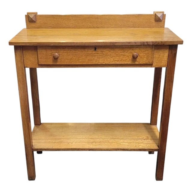 Antique Oak Arts & Crafts Mission Table For Sale