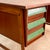 Desk with mahogany structure and 6 drawers with formica covering, brass accessories, Italian manufacture, 1950s...