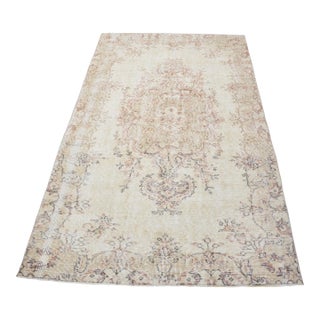 1950s Beige Anatolian Oushak Carpet For Sale