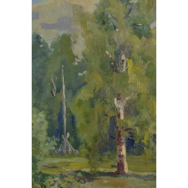 1960s Karlis Miesnieks, On the Forest Edge, 1960s, Oil on Canvas, Framed For Sale - Image 5 of 8