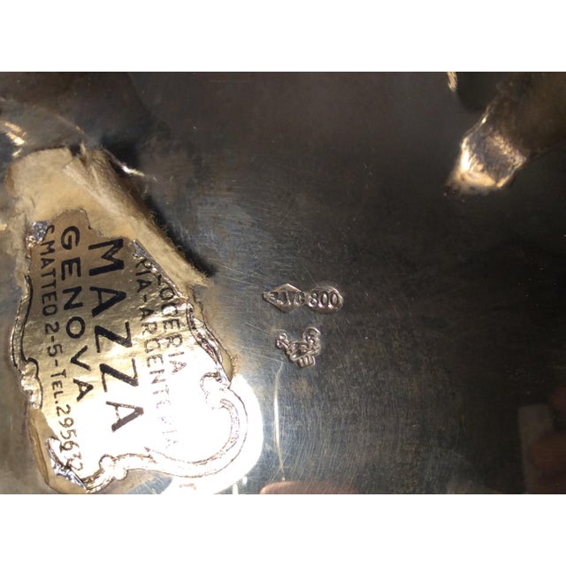 Louis XV Tea and Coffee Service with Silver Tray, 1950s, Set of 5 For Sale - Image 10 of 11