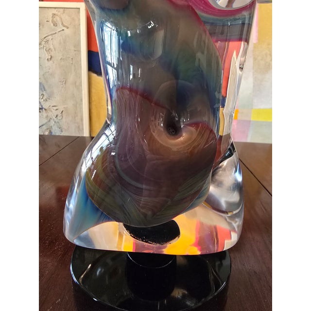 1970s Vintage Murano Italy Signed Torso Sculpture For Sale - Image 4 of 12