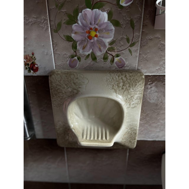 Aqua Vintage Italian Ceramic Built-in Bathroom Set from Gamma Fiorano, Italy, 1970, Set of 3 For Sale - Image 8 of 18