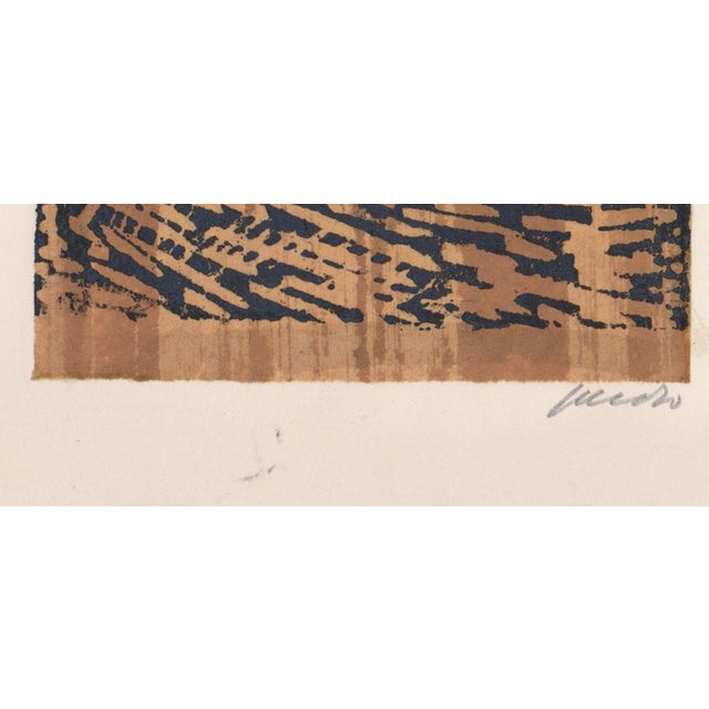 Charles Turzak Mexican Figural Woodblock Chairish