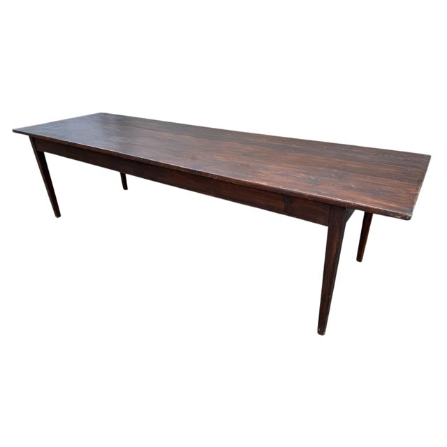 Large Farmhouse Table in Fir, 1800s For Sale - Image 4 of 12