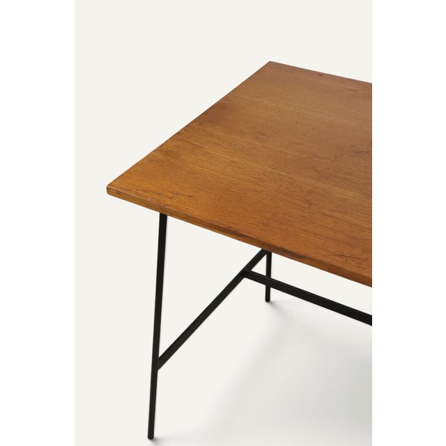 Desk by Pierre Paulin for Thonet in Oak and Black Metal, 1950s For Sale - Image 14 of 18