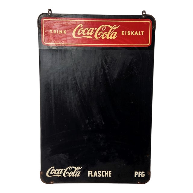 Advertising Writing Board from Coca-Cola, 1950s For Sale