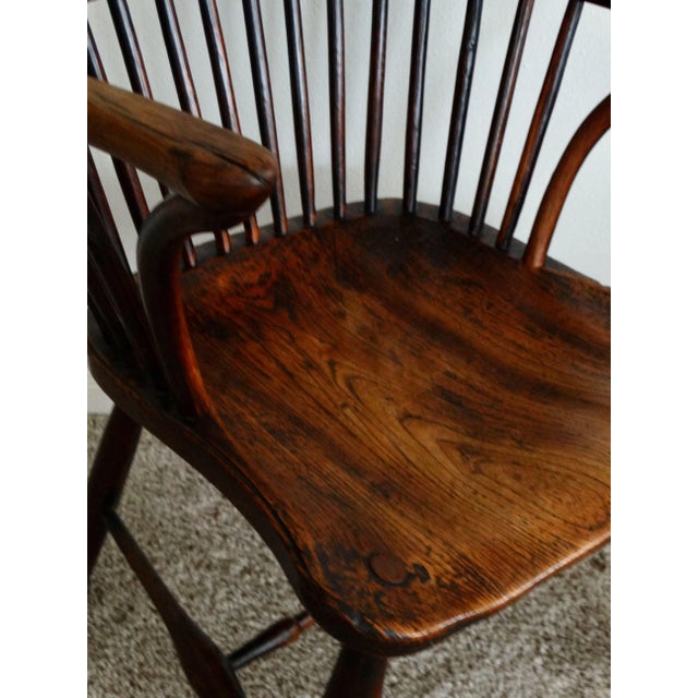 19th-Century English Sack-Back Windsor Chair For Sale - Image 4 of 10