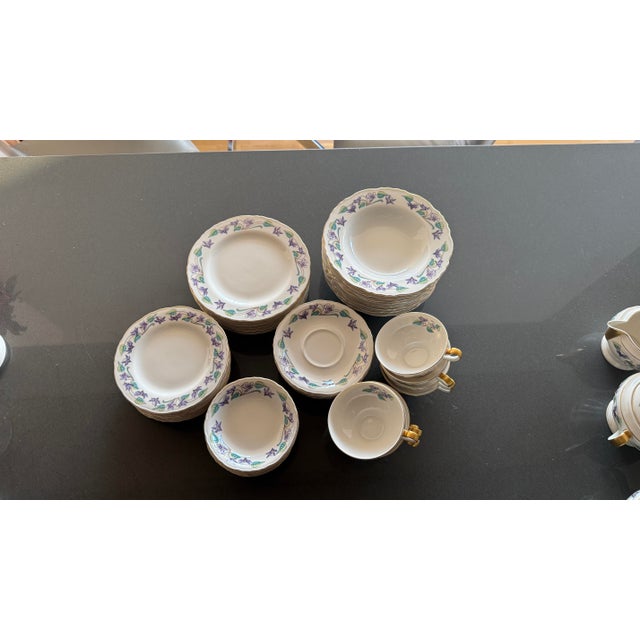 Beautiful vintage Theodore Haviland New York porcelain dinnerware set, made in the USA. Elegant white porcelain with a...