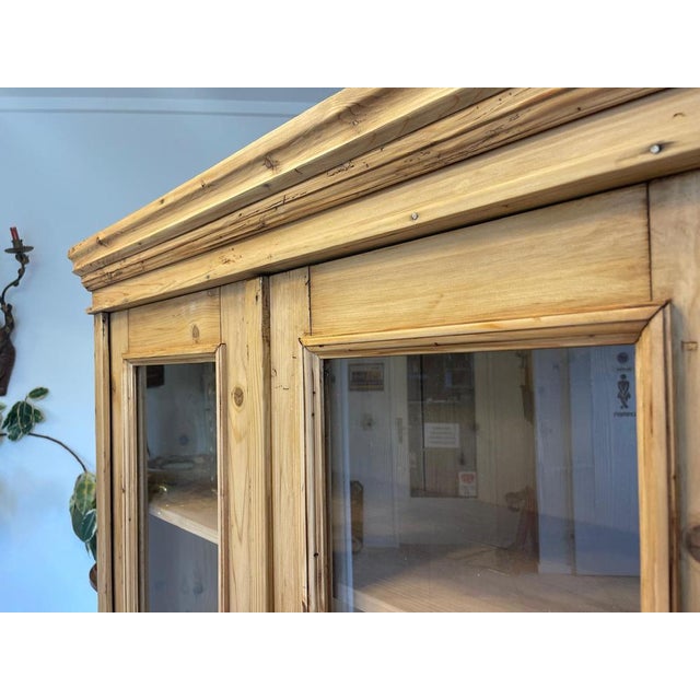 Farmhouse Spruce Display Cupboard For Sale - Image 14 of 18