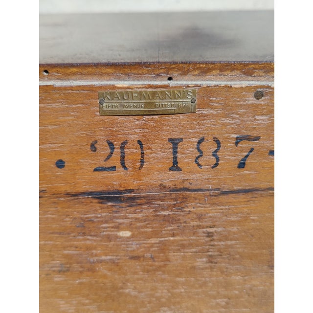 Wood Vintage Mid-20th Century Art Deco Style Nightstand – Streamline Moderne For Sale - Image 7 of 8