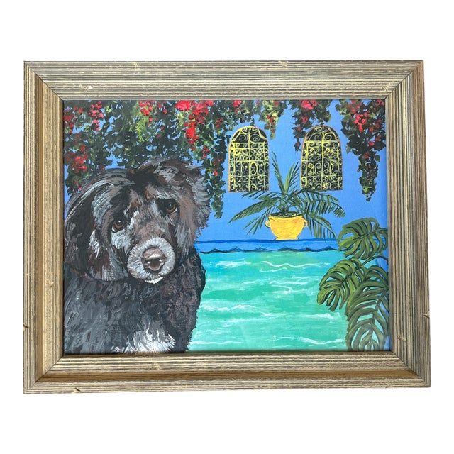 Contemporary Portuguese Water Dog Print by Judy Henn For Sale