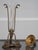 1980s Pair of Brass & Glass Lidded Vase Candle Holder Epergne For Sale - Image 4 of 12
