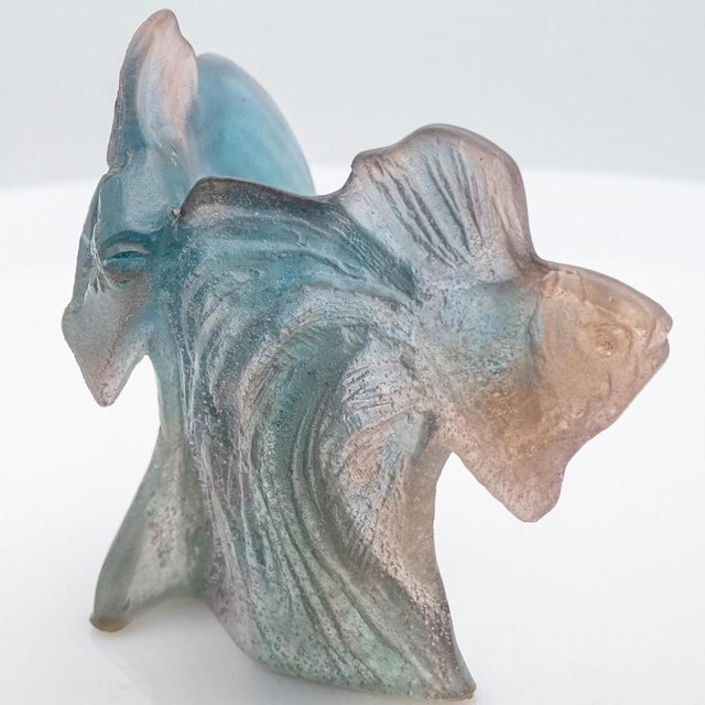 Beige Art Glass Fish Group from Daum, France, 1970 For Sale - Image 8 of 9