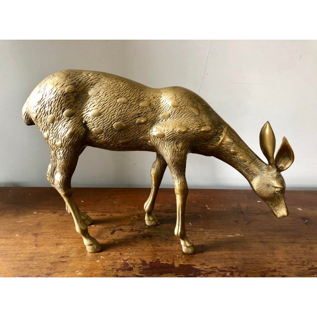 Large Brass Deer a Pair Chairish